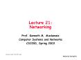 Lecture 21: Networking PowerPoint PPT Presentation