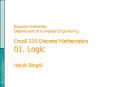 Bogazici University Department of Computer Engineering CmpE 220 Discrete Mathematics 01' Logic Haluk PowerPoint PPT Presentation