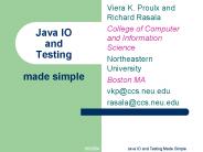 Java IO and Testing made simple