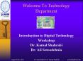 Welcome To Technology Department PowerPoint PPT Presentation