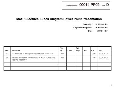 Drawing Number: 00014PP02 Rev: D