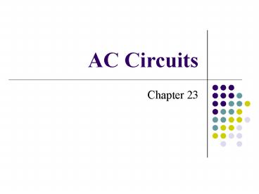 AC Circuits