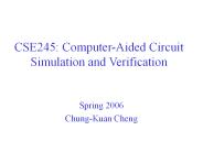 CSE245: Computer-Aided Circuit Simulation and Verification