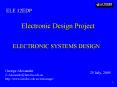 Electronic Design Project PowerPoint PPT Presentation