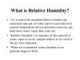 What is Relative Humidity PowerPoint PPT Presentation