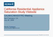 California Residential Appliance Saturation Study Website