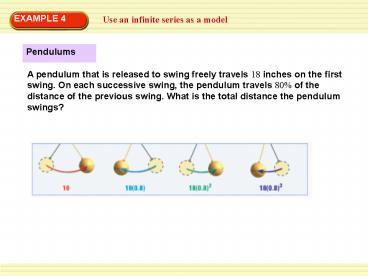 Use an infinite series as a model