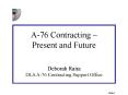 A76 Contracting: Current and Future PowerPoint PPT Presentation