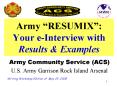 Army RESUMIX: Your eInterview with Results PowerPoint PPT Presentation