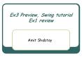 Ex3 Preview, Swing tutorial Ex1 review PowerPoint PPT Presentation