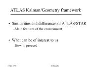 ATLAS Kalman/Geometry framework