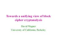 Towards a unifying view of block cipher cryptanalysis