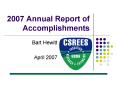 2007 Annual Report of Accomplishments PowerPoint PPT Presentation