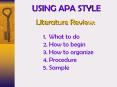 USING APA STYLE PowerPoint PPT Presentation