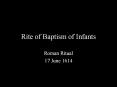 Rite of Baptism of Infants PowerPoint PPT Presentation