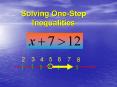 Solving OneStep Inequalities PowerPoint PPT Presentation