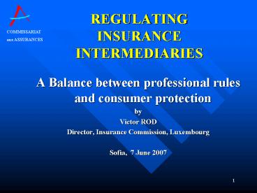 A Balance between professional rules and consumer protection