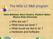 The WSU LC R