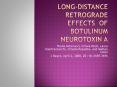 LongDistance Retrograde Effects of Botulinum Neurotoxin A PowerPoint PPT Presentation