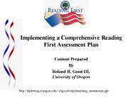 Implementing a Comprehensive Reading First Assessment Plan