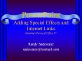 PowerPoint Adding Special Effects and Internet Links Running Microsoft Office 97 PowerPoint PPT Presentation