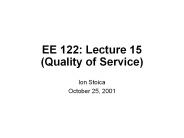 EE 122: Lecture 15 (Quality of Service)