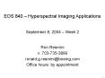 EOS 840 Hyperspectral Imaging Applications PowerPoint PPT Presentation