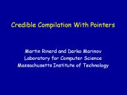 Credible Compilation With Pointers