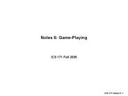 Notes 6: Game-Playing