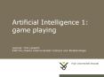 Artificial Intelligence 1: game playing PowerPoint PPT Presentation
