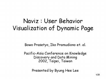 Naviz : User Behavior Visualization of Dynamic Page