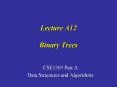 Lecture A12 Binary Trees PowerPoint PPT Presentation