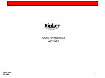 Investor Presentation