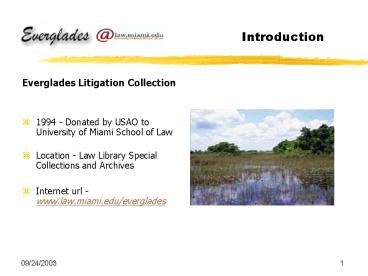 Everglades Litigation Collection