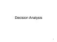 Decision Analysis PowerPoint PPT Presentation