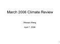March 2006 Climate Review PowerPoint PPT Presentation