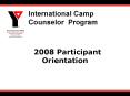 2008 Participant Orientation PowerPoint PPT Presentation