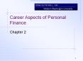 Career Aspects of Personal Finance PowerPoint PPT Presentation