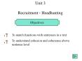 Unit 3 Recruitment - Headhunting