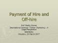 Payment of Hire and Off-hire PowerPoint PPT Presentation
