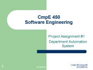 CmpE 450 Software Engineering