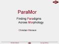 ParaMor PowerPoint PPT Presentation