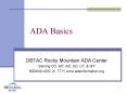 ADA Basics PowerPoint PPT Presentation