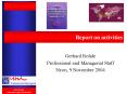 Report on activities PowerPoint PPT Presentation