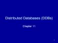 Distributed Databases DDBs PowerPoint PPT Presentation