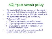 SQL*plus commit policy