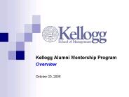 Kellogg Alumni Mentorship Program
