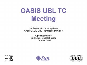 OASIS UBL TC Meeting
