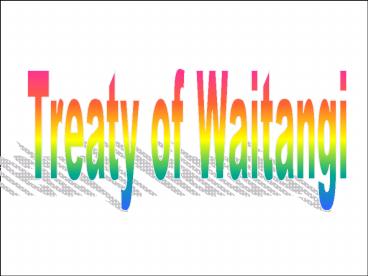 Treaty of Waitangi