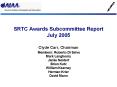 SRTC Awards Subcommittee Report July 2005 PowerPoint PPT Presentation